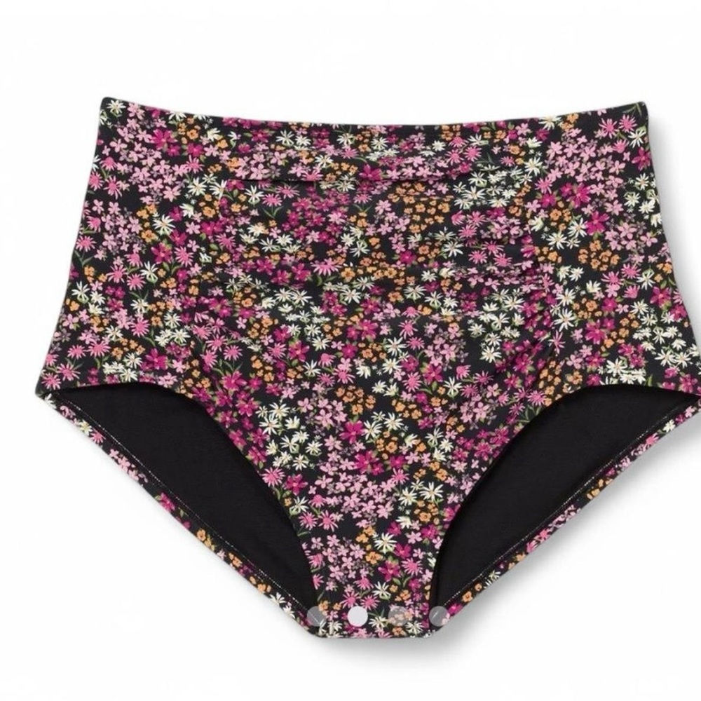 Adore Me Swim Bikini Bottom Sz 4XL Shelby Floral High-Waisted